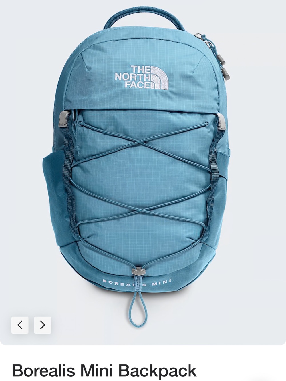 The North Face Adult Borealis Mini Backpack 10L Light Blue NWT Water Resistant